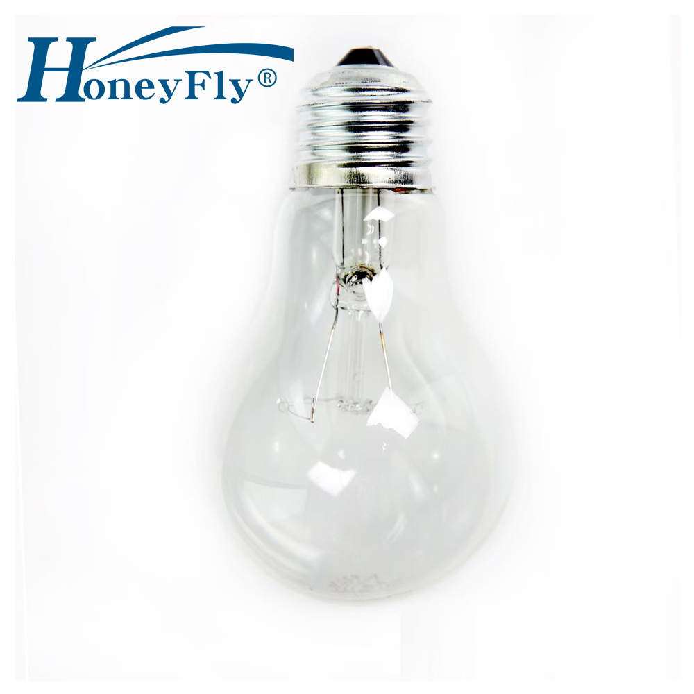 HoneyFly 5 個 A70 白熱電球 E27 150W 200W 120*70mm 2700K 昔ながらのタングステンランプクリアガラスカバー