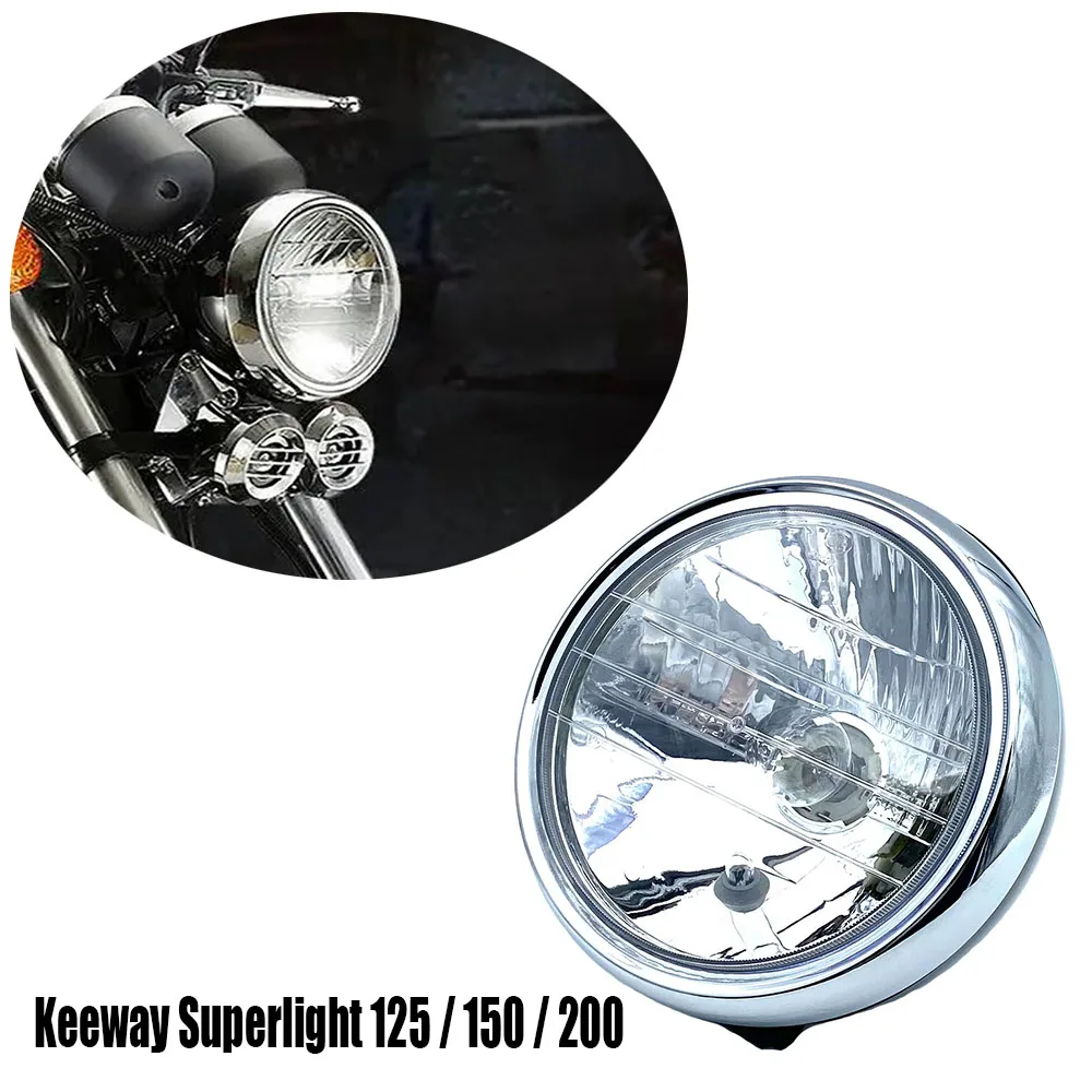 新しいオートバイオリジナルヘッドライト Keeway スーパーライト 125 150 200 モデル用 - 左