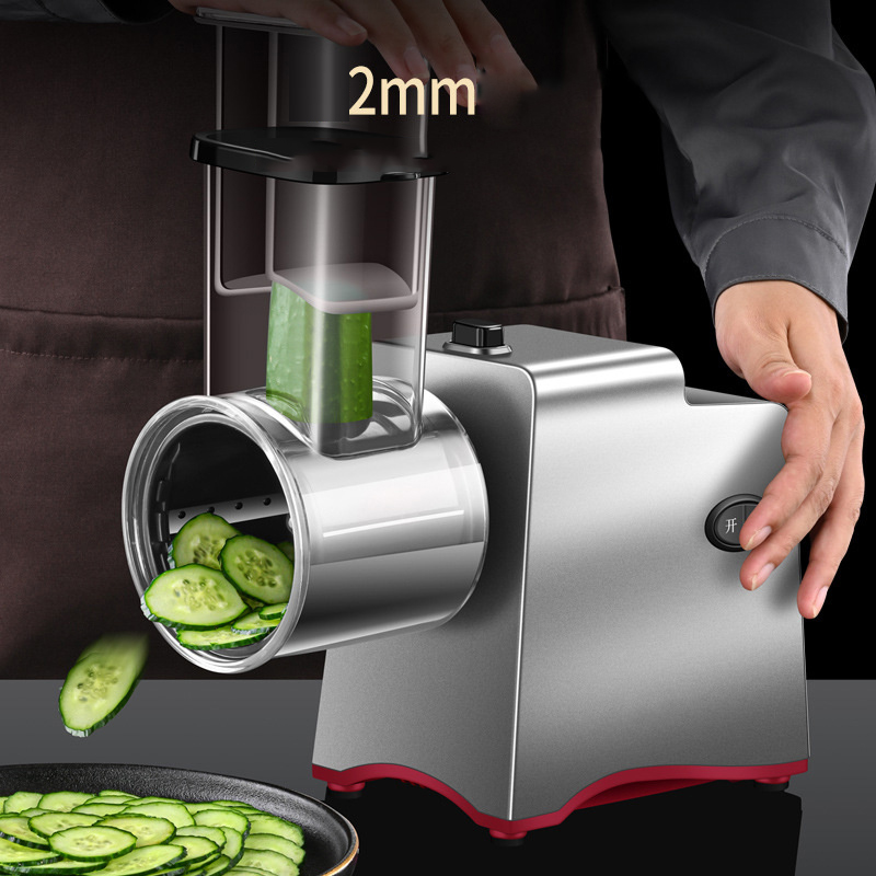電気多機能野菜カッター家庭用野菜カッター神商業自動ポテトシュレッダーシュレッダースライサー 220V