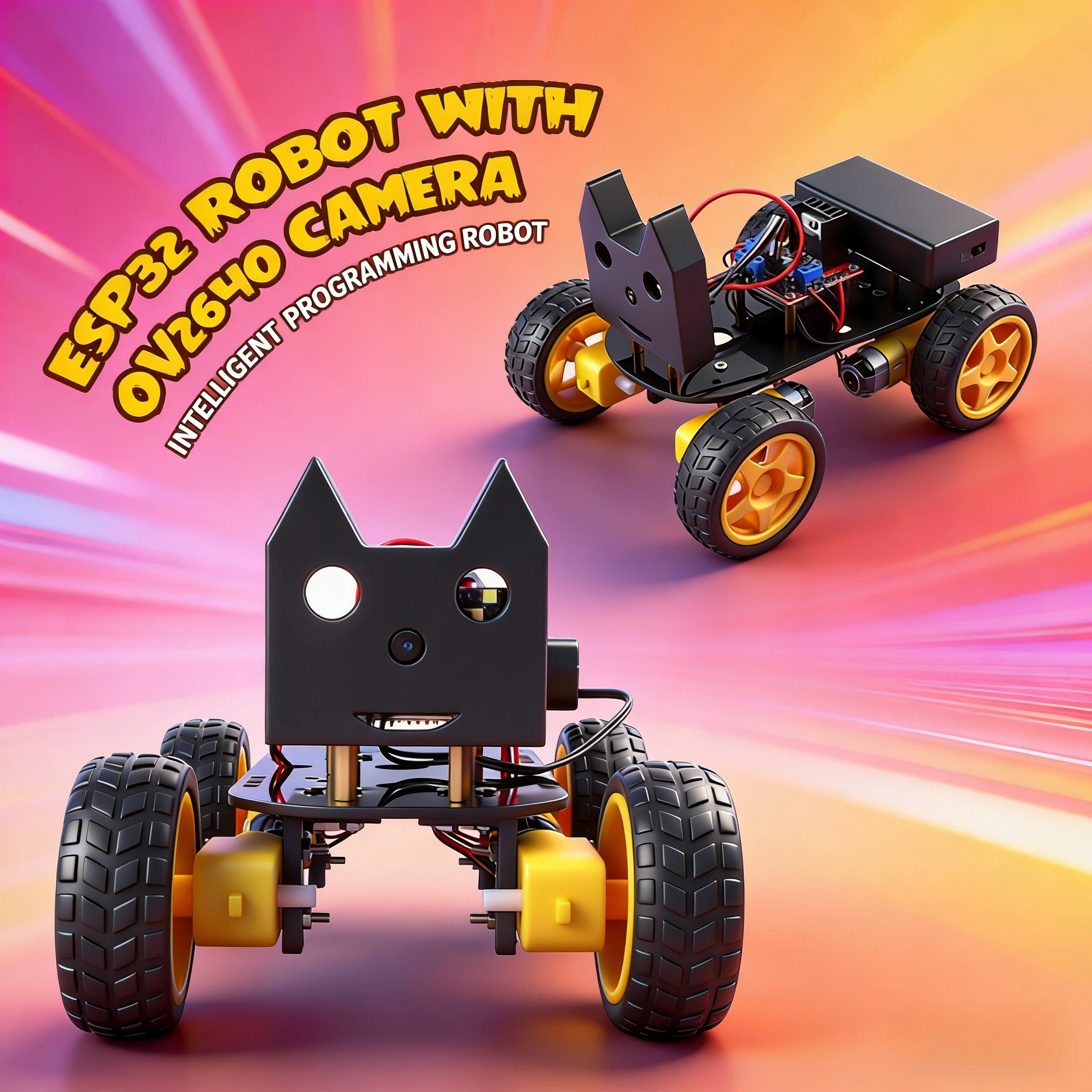 ESP32 AI ロボットスマートコーディングプログラマブル教育キット大人のための DIY STEM おもちゃオープンソースソフトウェアロボット構築キット