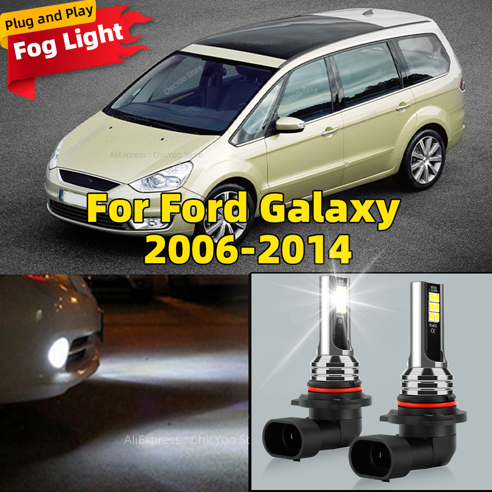 LED フロントフォグライト車の電球アクセサリー 6000 18K ランプフォードギャラクシー 2006 2007 2008 2009 2010 2011 2012 2013 2014