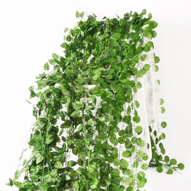 ♩人工植物 アイビー グリーン リーフ ガーランド ハンギング フェイク プラント つる つる植物 自宅 寝室 壁 結婚式 プラティ ガーデン デコレーション