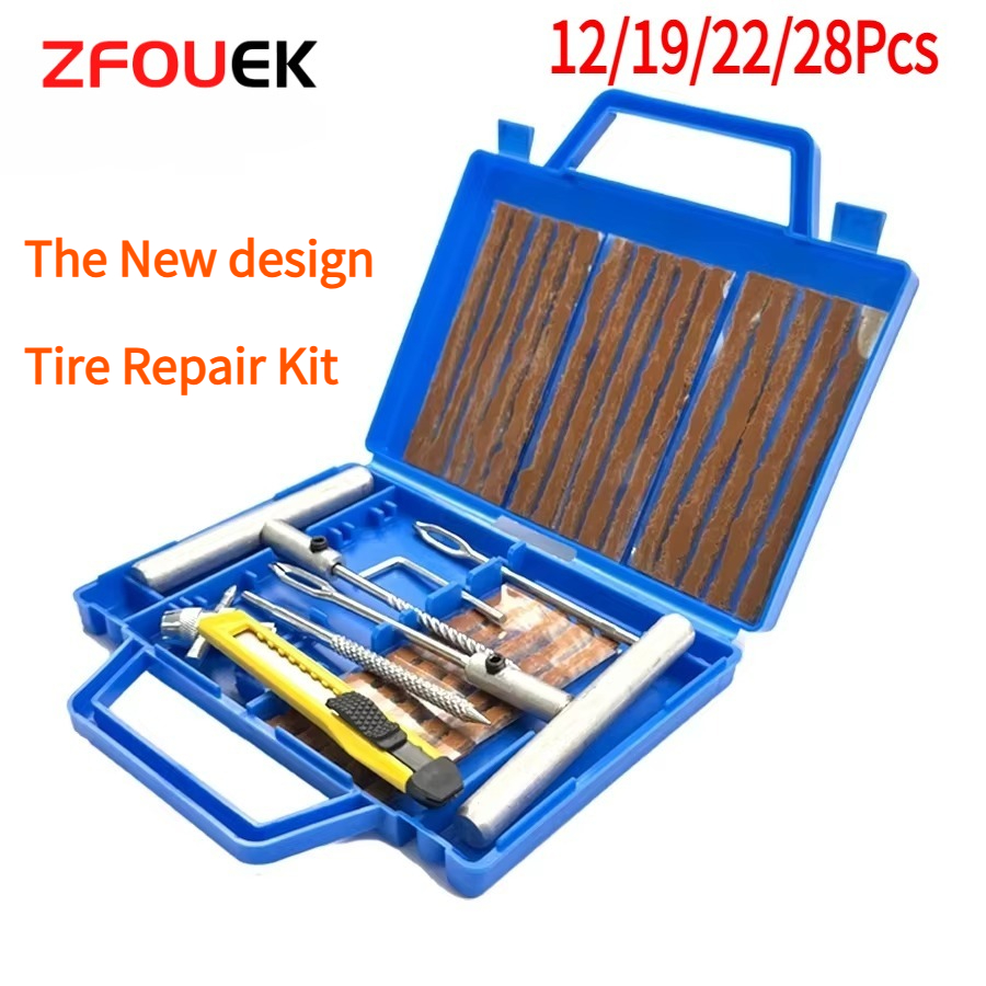 ZFOUEK 車のタイヤ修理ツールタイヤ修理キットスタッドツールセット自動車バイクオートバイタイヤ修理パンクプラグカーアクセサリー