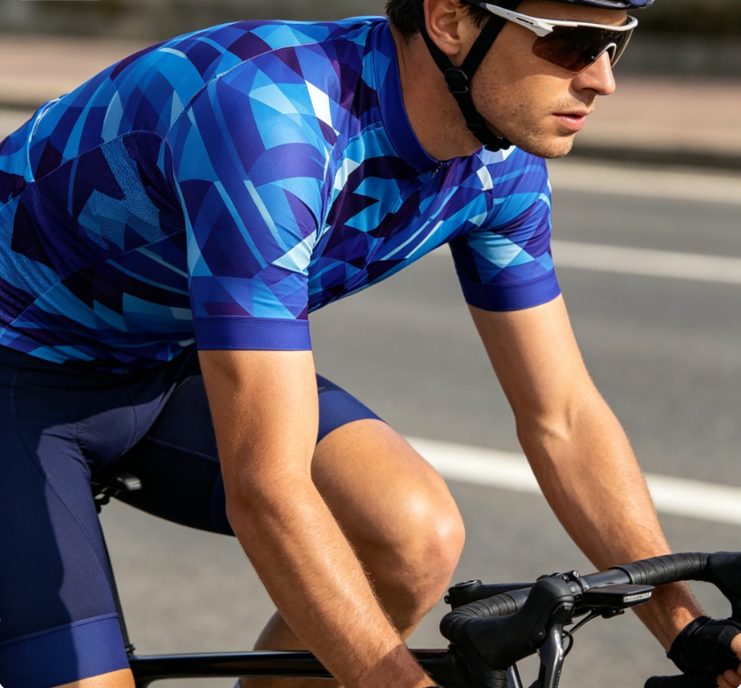 夏レーシングジャージフルジッパータイトフィット半袖サイクリングアパレルプロフェッショナルアウトドア自転車シャツポケット付き