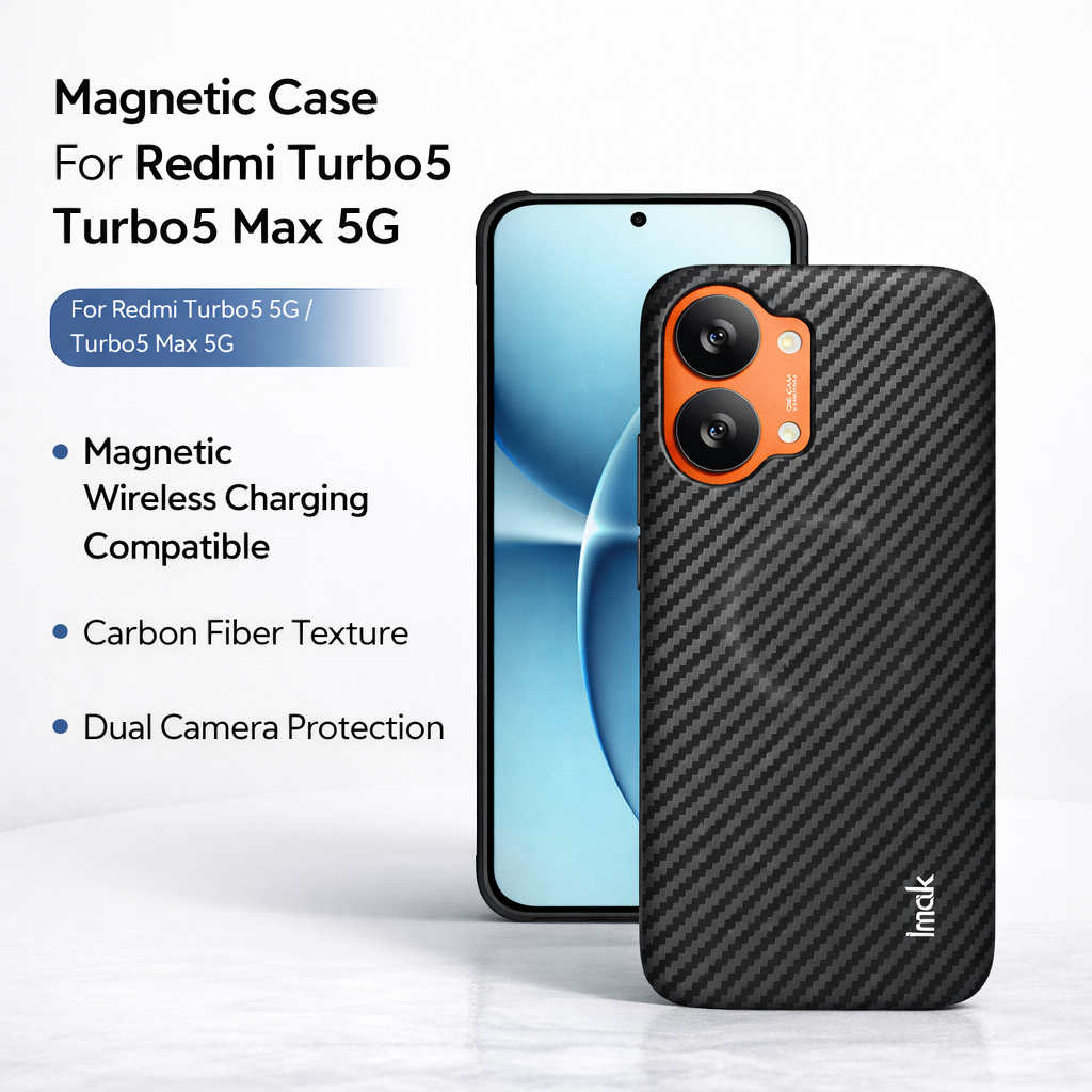 磁気ケース Redmi Turbo5 ターボ 5 最大 5 グラムカーボンファイバー内蔵マグネットワイヤレス充電 CA0024