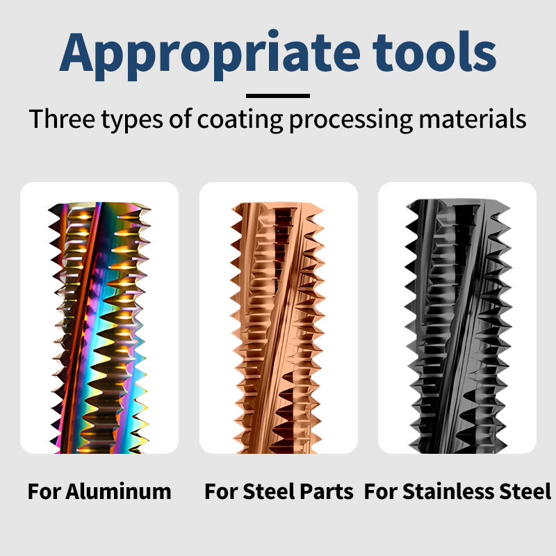VOKET CNC マシン超硬ソリッド全ねじフライスカッター UNC 10-24 1/4 5/16 3/8 7/16 1/2 UNF 8-36 10-32 ミルミルカッター
