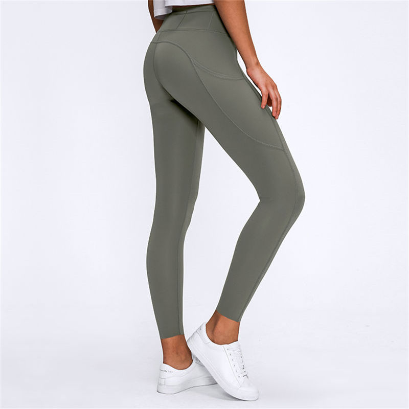 Nepoagym 股下 25 インチ ウォームアップ ヨガ レギンス サイドポケット付き 女性 ストレッチ ヨガパンツ ソフト ジム レギンス 圧縮レギンス
