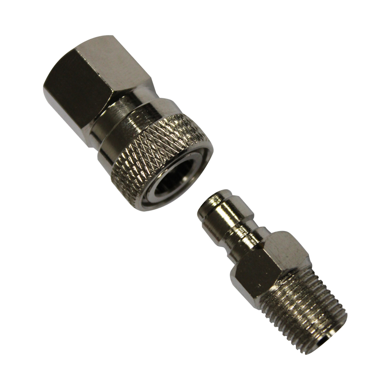 2 セット、5 セット、10 セットペイントボール QD クイックディスコネクトステンレス鋼 (オスメス) ネジ 1/8NPT