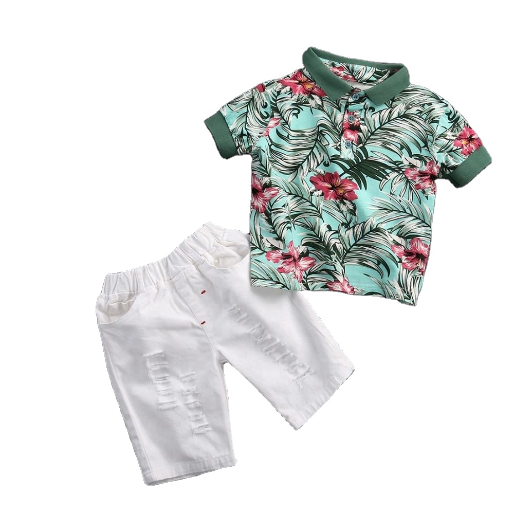 新しいベビー服男の子服セット綿ファッション男の子ブティック服セット