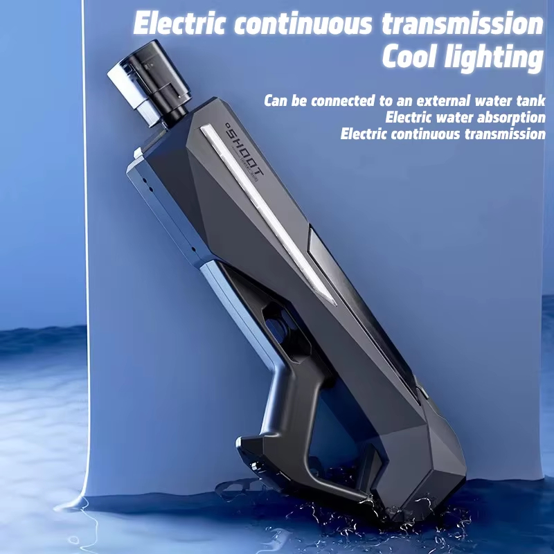 電動水鉄砲おもちゃ LED 全自動射撃水ピトルスプレーブラスター夏の屋外プールバトルおもちゃ大人の男の子のギフト