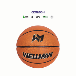WELLMANプロチーム特製バスケットボール、高性能屋内/屋外用試合球、プロ仕様の耐摩耗性と環境に優しいPU素材。