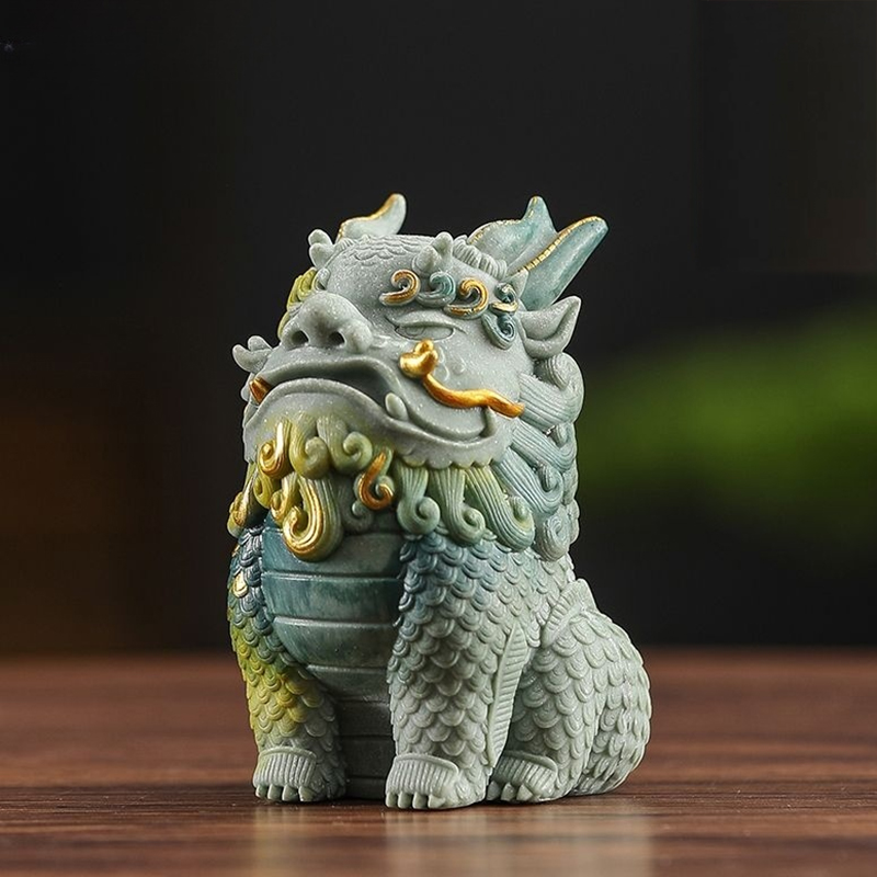 リビングルームオフィスデスク富を引き寄せる装飾クラフトホームティーテーブルティーペット貔貅中国風の飾り