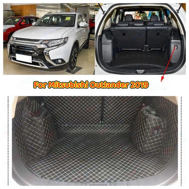 車のフロアマット車のトランクマット足パッドカーペット革カーアクセサリーユニバーサル三菱アウトランダー 2019
