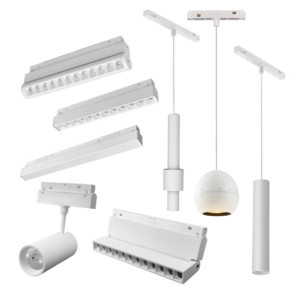 ホワイトスマート LED 磁気トラックライト調光可能な 48V ダリランプ Tuya Zigbee 磁気レール照明システムリビングルームホーム