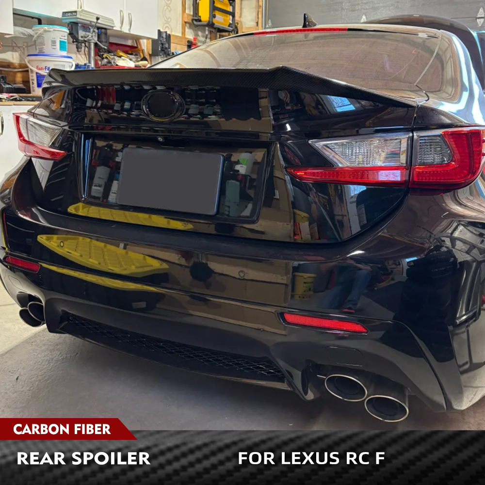 レクサス RCF RC F 2015-2018 自動車リアトランクリッドスポイラーウイング車外装トリム車のリアトランクレーシングスポイラーカーボンファイバー
