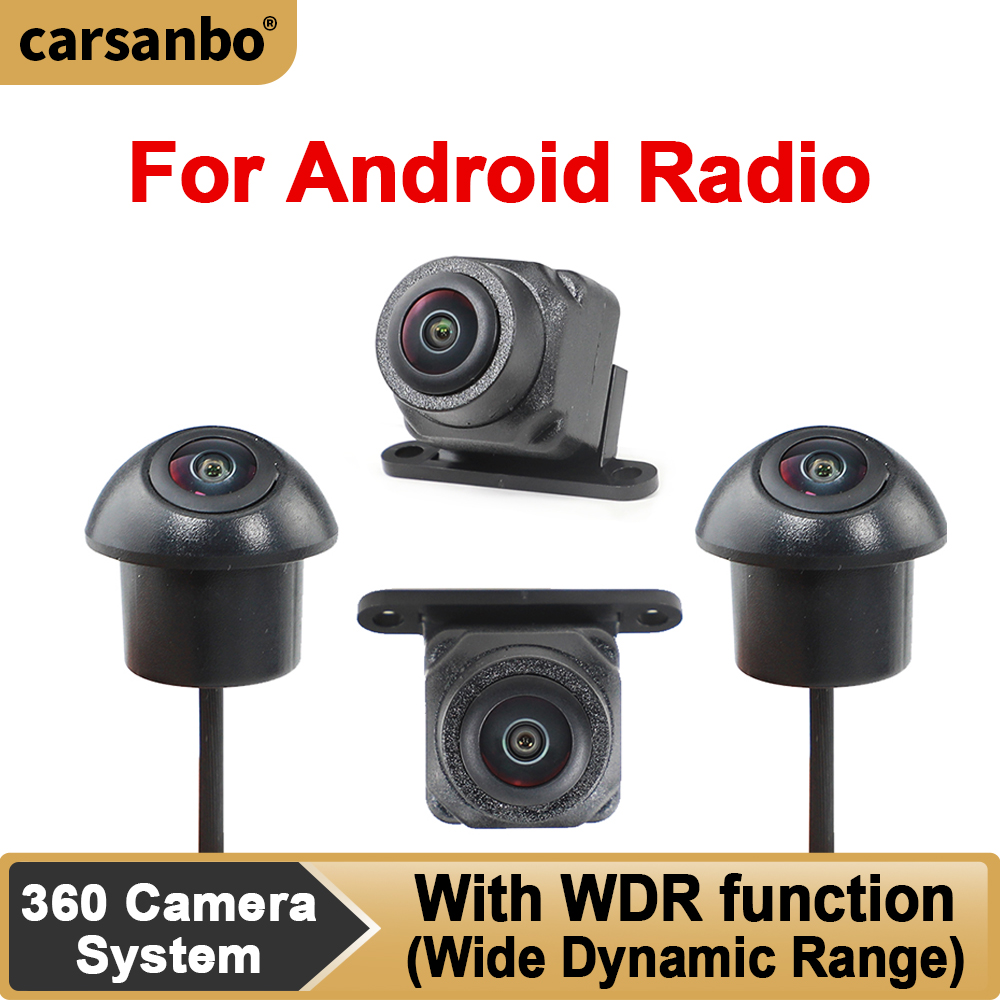 Carsanbo 車 360 カメラシステム HD WDR カメラ Android 用オートラジオナイトビジョンサラウンドビューカメラシステム