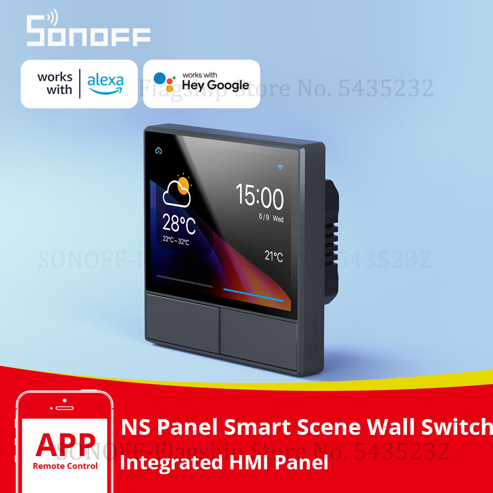 SONOFF NSPanel スマート シーン ウォール スイッチ EU/米国統合 HMI パネル ホーム オートメーション サーモスタット スマート HomeWorks Alexa アリス付き