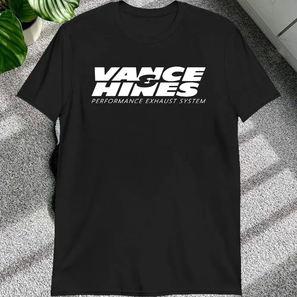 バンスハインズプリントファッションマン Tシャツにインスパイアされたオートバイレーシング排気システム男性 Tシャツカジュアルルーズ原宿ソフト Tシャツ 1