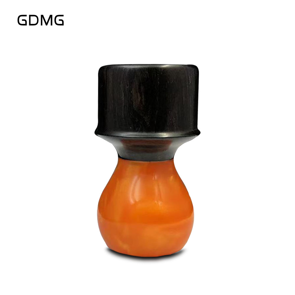 GDMG シェービング製品キャラメル樹脂と木製ハンドル男性のひげクリーニングツール木製ブラシシェービングトリマー