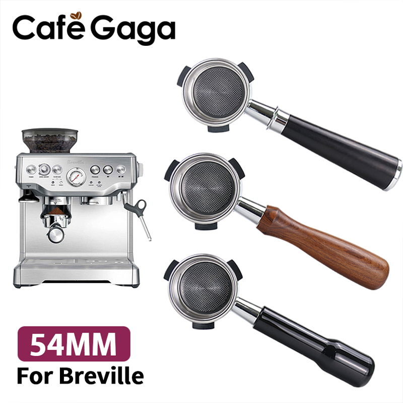 54 ミリメートルコーヒー底なしポルタフィルター裸 Breville セージ 870 878 879 フィルターバスケットエスプレッソマシンアクセサリーバリスタツール