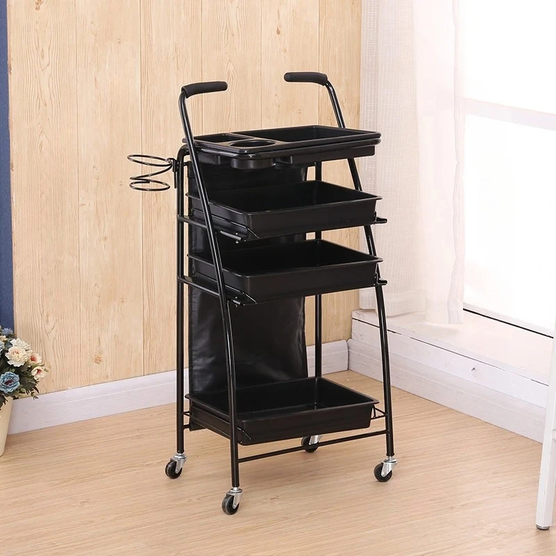 ビューティーサロン家具 Pousser Un Chariot 和風モダントロリー多機能高級理髪店トロリー収納可能