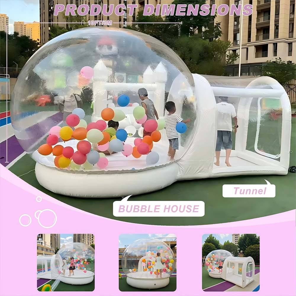 10FT バルーン ジャンプ トランポリン付きインフレータブル バブル ハウス