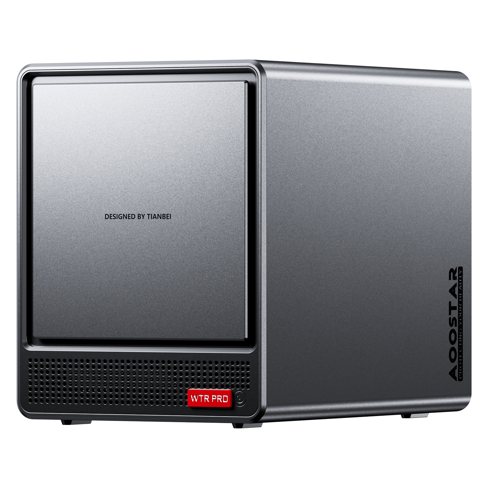 Aoostar Ryzen 7 5825U 4ベイ Nas ミニ PC、RAM なし、SSD なし、Nas デスクトップ コンピュータ 2*m.2 Nvme スロット、2.5/3.5 Sata X 4 ストレージ