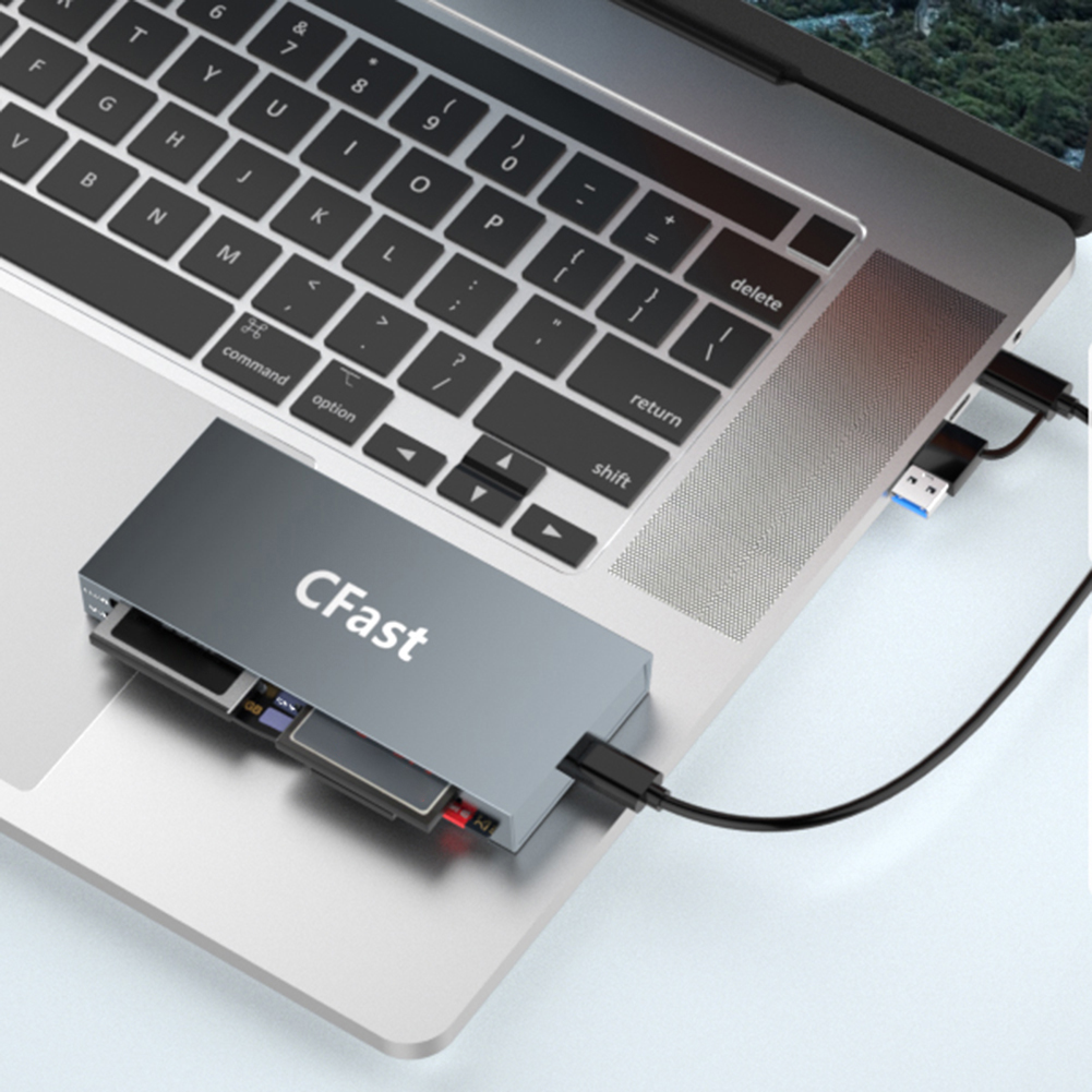 CFast カードリーダー 5Gbps メモリースティック Pro Duo アダプター USB 3.0 USB C 多機能カードリーダー CFast/CF/MS/SD/TF/XD カード用