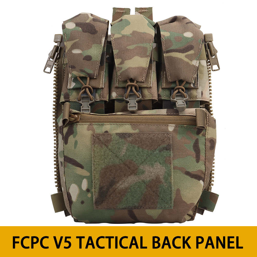 戦術 V5 ベストバックプレートバックパネルアサルトポーチ狩猟プレートキャリアアクセサリートリプルマガジンバッグエアガンギア