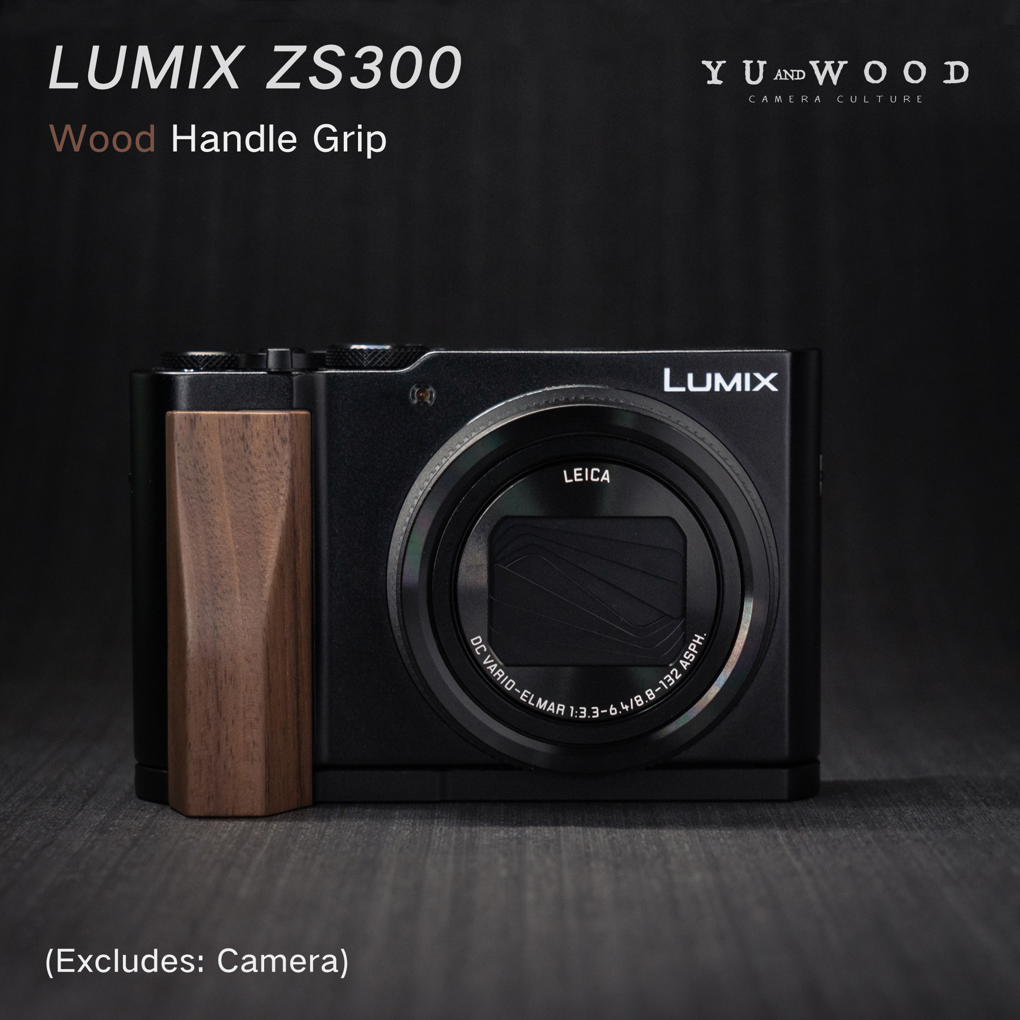 木製ハンドグリップ L ホルダーパナソニック Lumix ZS300 カメラクイックリリース L プレートブラケットホルダー超軽量合金ベース