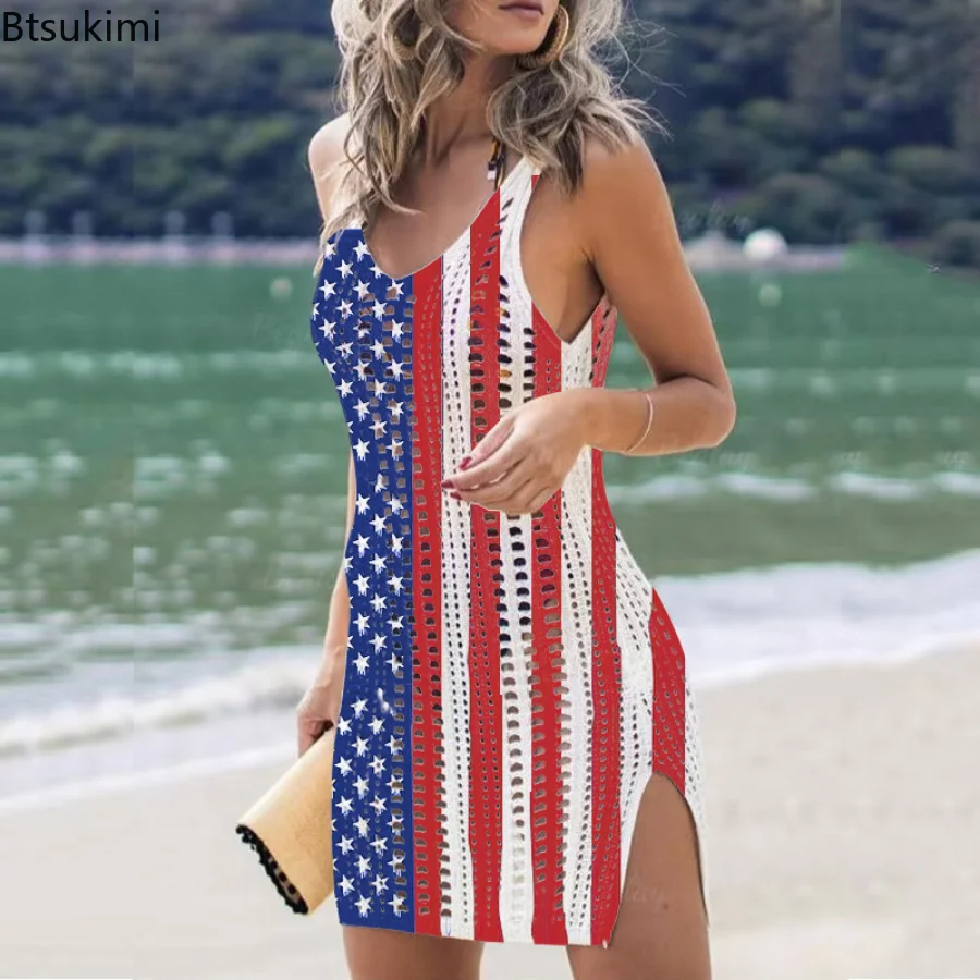 2026 新しい夏のセクシーな中空アウトビーチドレス女性 V ネックノースリーブかぎ針編み水着カバーアップ Vestidos 女性水着 3XL