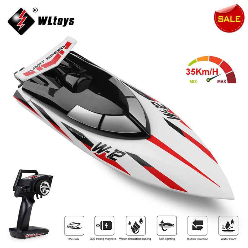 WLtoys WL 912-A RC レーシングボート 35 キロ/h 高速 2.4GHz リモートコントロールおもちゃ転覆保護スピードボート BoatsToy ボーイズキッズギフト