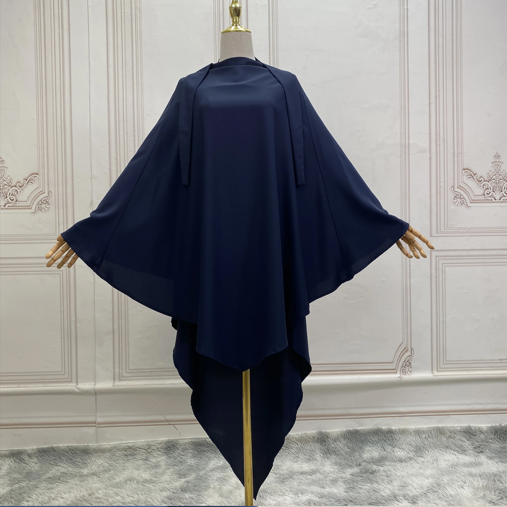 ヒジャーブ 1 層ロングキマールイスラム教徒女性ヘッドカバースカーフ Niqab ドバイトルコイスラム服ラマダンイード祈りの衣服