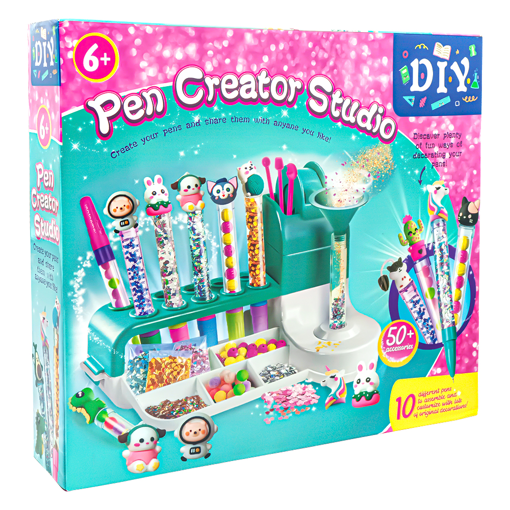 キッズ DIY ペン クリエーター スタジオ セット - 装飾付きのカスタム ペンを作るための子供向け教育玩具、創造性のためのクラフト キット