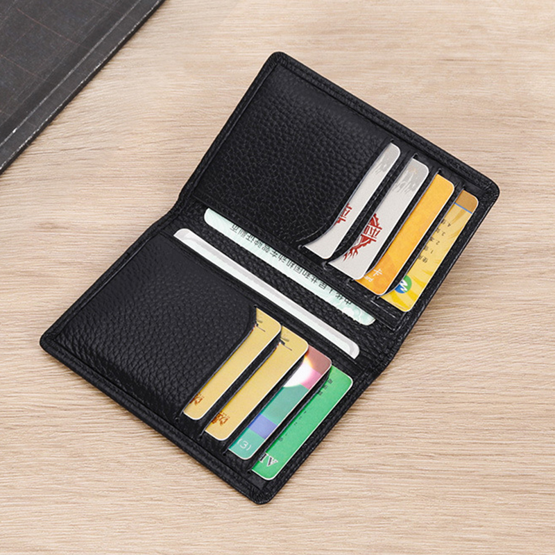Rfid メンズクレジットカードホルダー複数のカードスロットレザー財布スリム銀行カードオーガナイザー Rfid ブロッキングクレジットカードケース