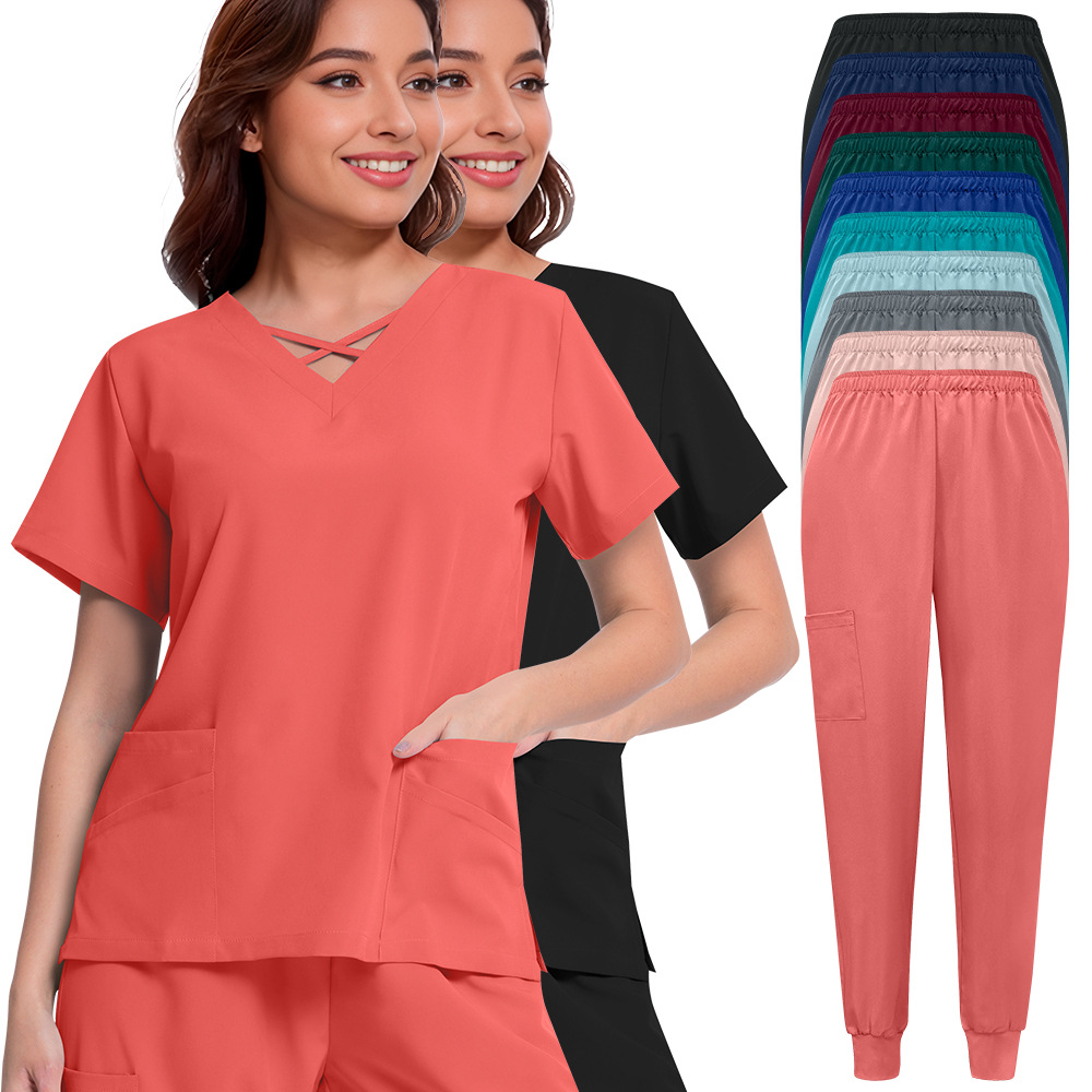 手術服女性看護用品臨床制服女性医療制服看護師の衣装歯科美容サロンスパ作業服