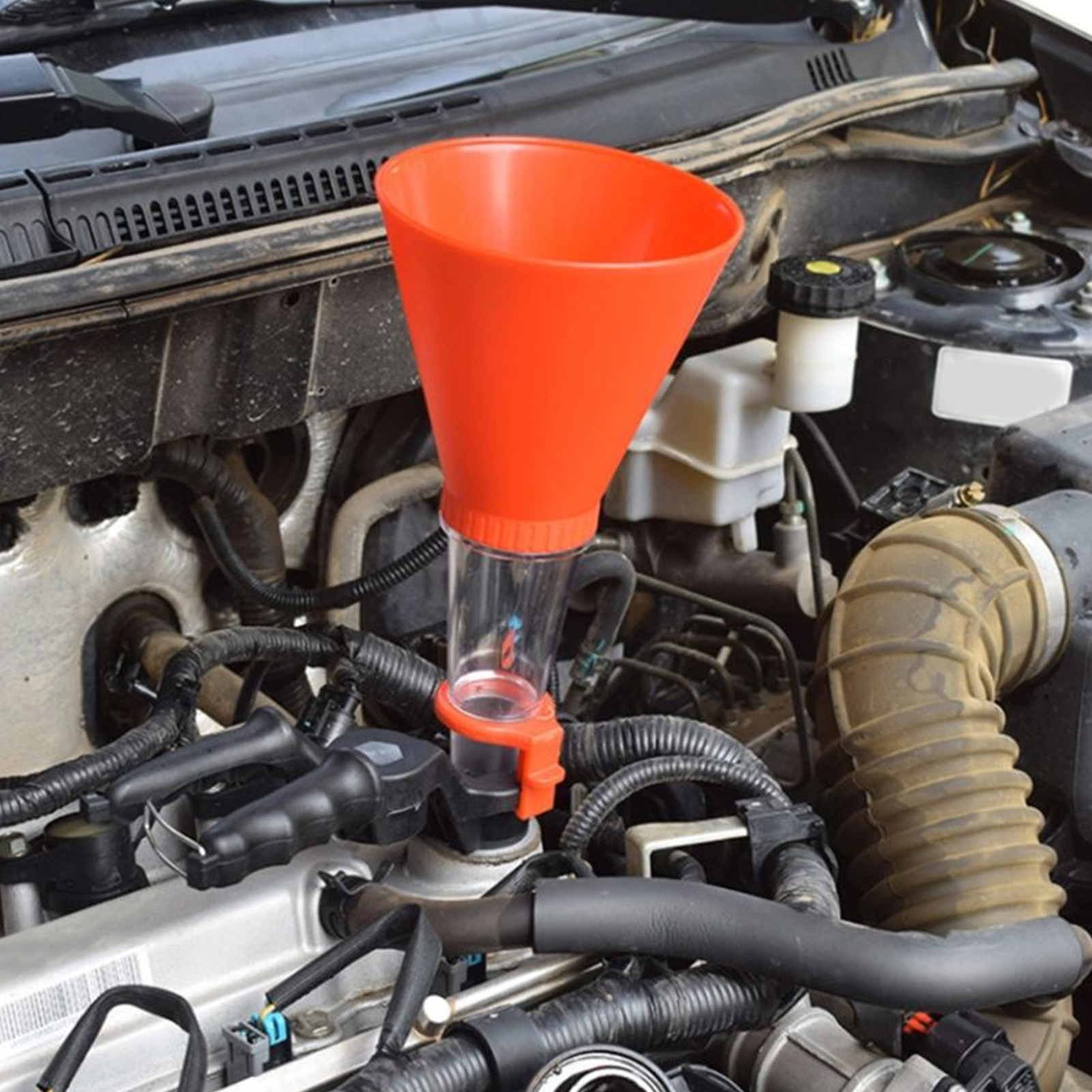 ガスエンジンオイル漏斗キット帯電防止防食自動車ハンドツールエンジンオイル充填キットオイルフィラー漏斗ツール