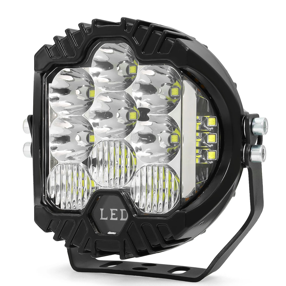 高輝度 LED ヘッドライト DRL Hi/Lo ビーム 50 ワット 12 V 24 V LED ランプ防水ジープスポットライト Niva オートバイ Lada オフロード 4x4