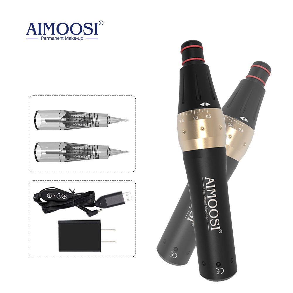 AIMOOSI M7 ワイヤレス PMU タトゥーマシンキット 眉毛リップ用マイクロ色素沈着ペン 強力モーター 初心者に優しいアートメイク
