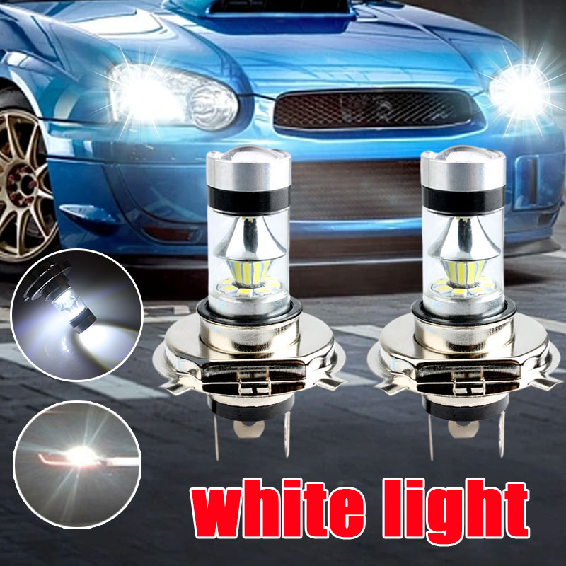 1/2 個 H4 H7 車 LED ランプホワイトフォグランプ自動 LED フロントフォグライトハイパワー強調表示ドライビングランプ電球