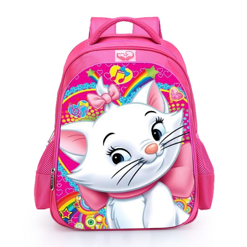 16 インチ素敵な漫画猫プリンセススクールバッグ女の子子供子供バックパック通学 Mochila Infantil