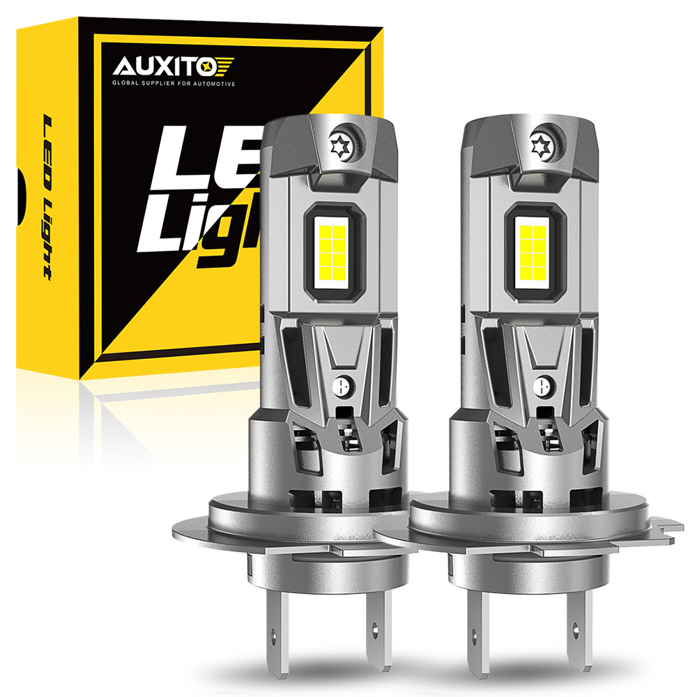 AUXITO 2個ミニH7 LEDヘッドライト電球CANBUS 22000LM 120W車ターボ駆動ヘッドランプエラーフリー6500Kホワイト高低ビーム12V