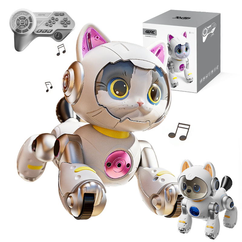 電動 RC インテリジェントロボット犬 RC 機械式猫のおもちゃ音声コマンドプログラマブル歌とダンス AI スマートロボットおもちゃギフト