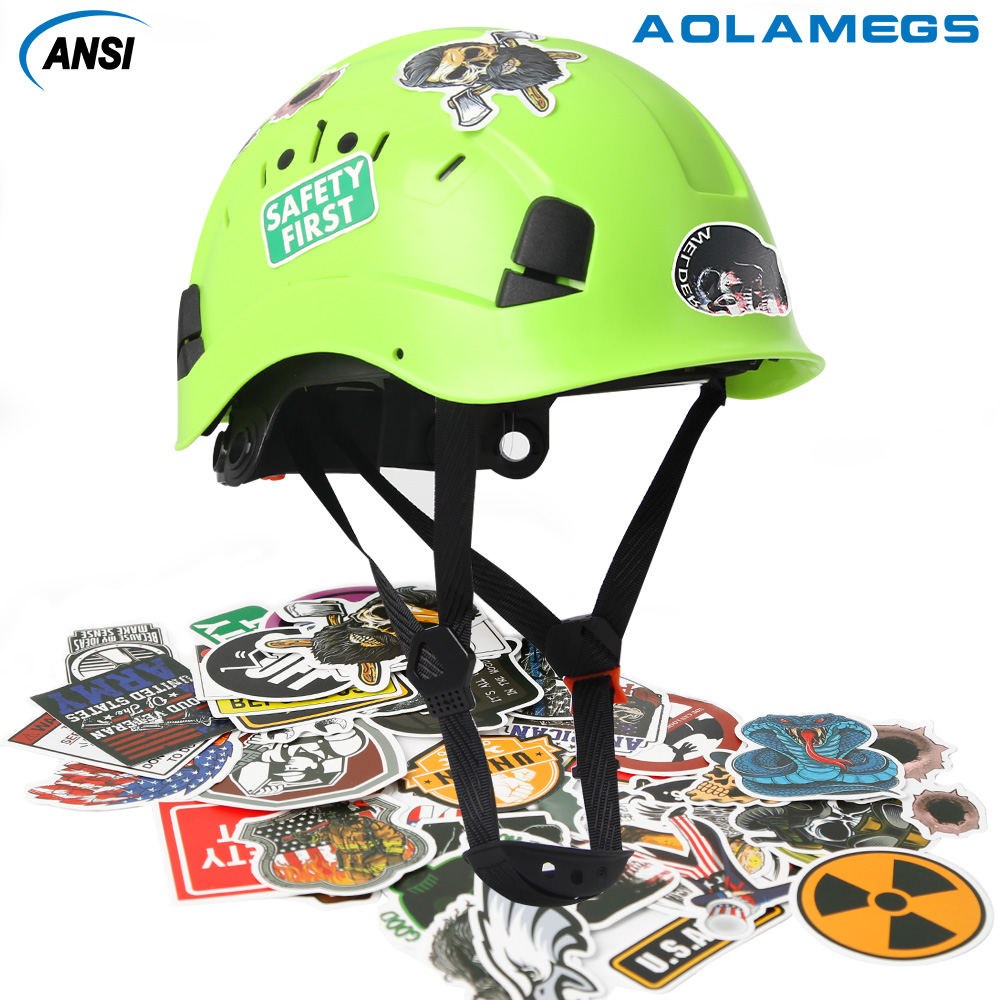 CE 安全ヘルメット 漫画ステッカー付き 建設登山労働者保護ヘルメット ヘルメット キャップ 職場安全用品