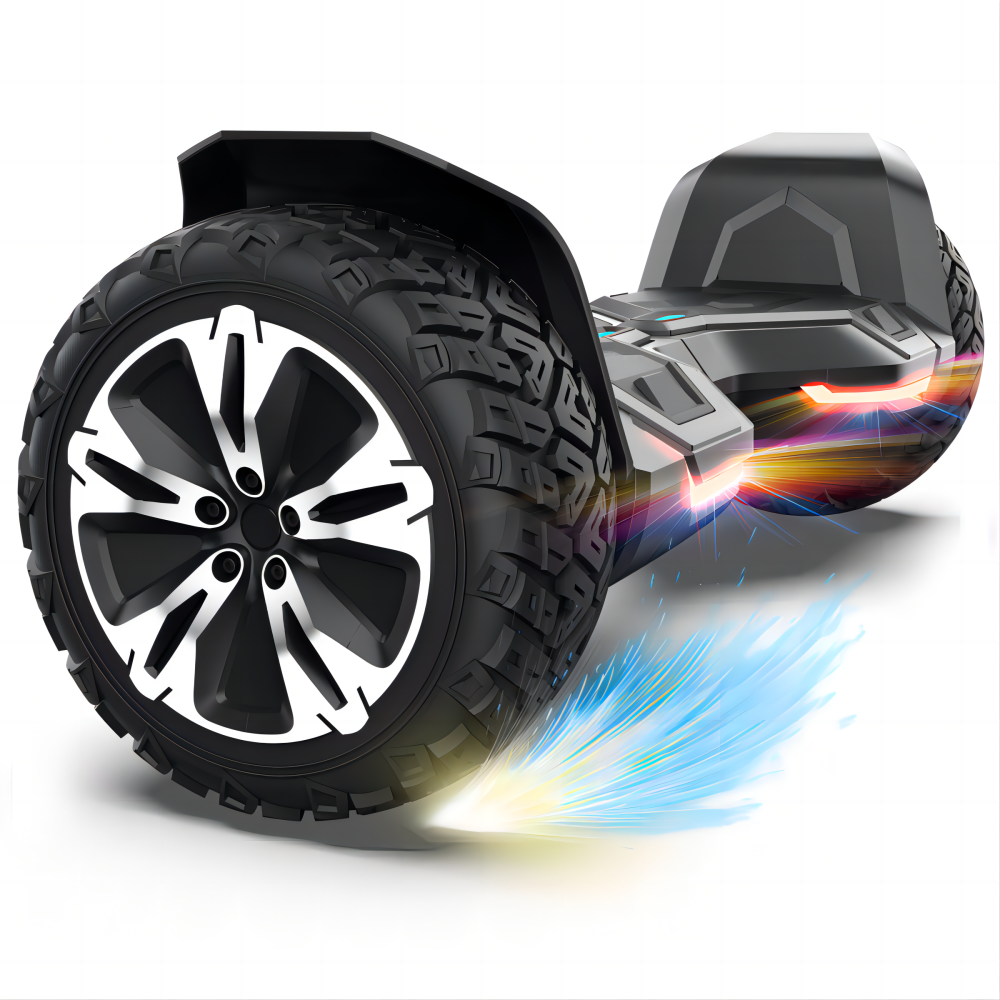 Warrior オフロード セルフバランス スクーター 8.5 インチ 350W X 2 音楽スピーカーと LED ライト付き 10mph - 屋内および屋外での使用