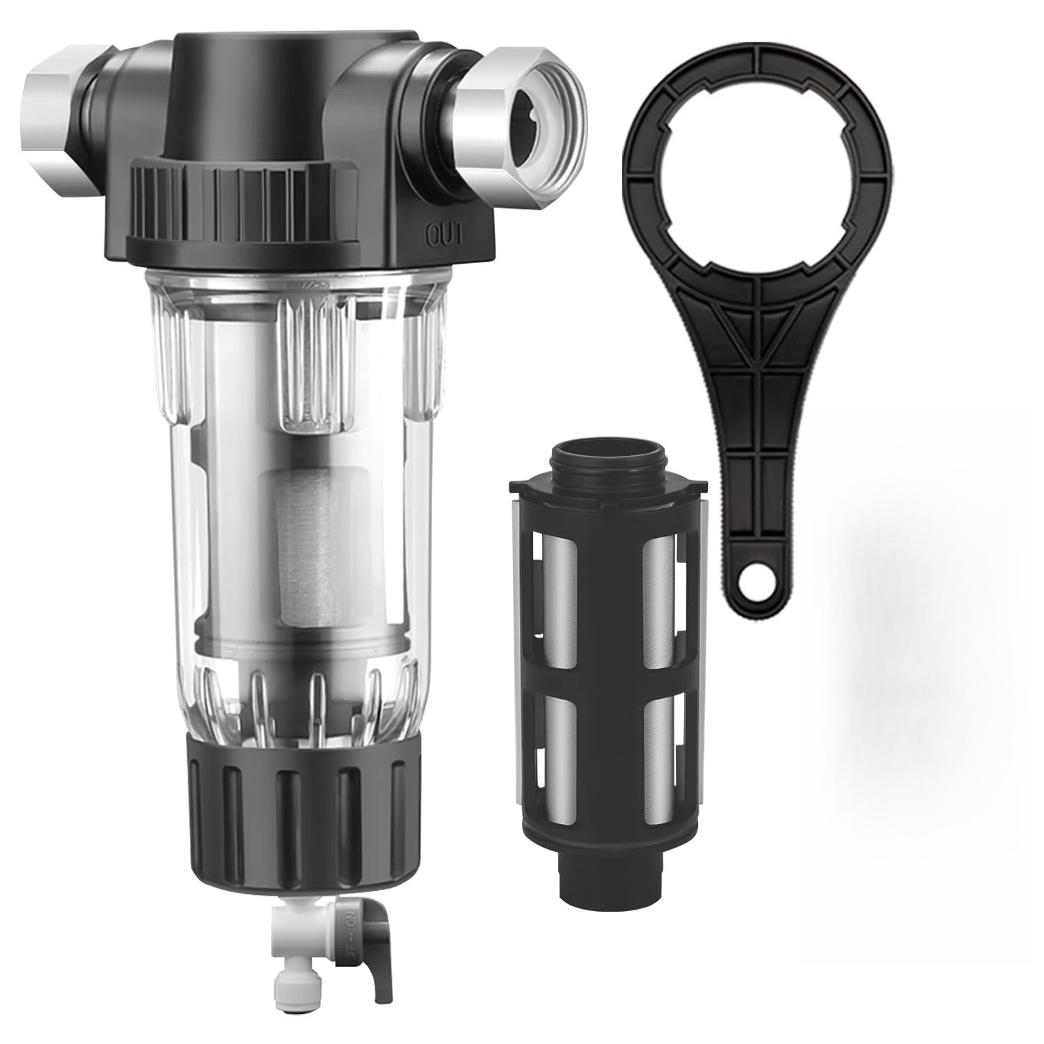 家全体の軟水器プレフィルター、家庭用キッチン水道水濾過用の大流量逆洗浄水器