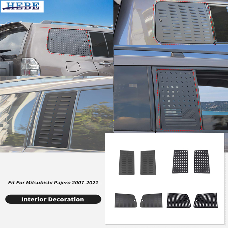 HEBE 車アルミ合金リアウィンドウガラストリム三菱パジェロ 2007 2008 2009 2010 2011 2012 2013 2014 2015 2016 2017-2021