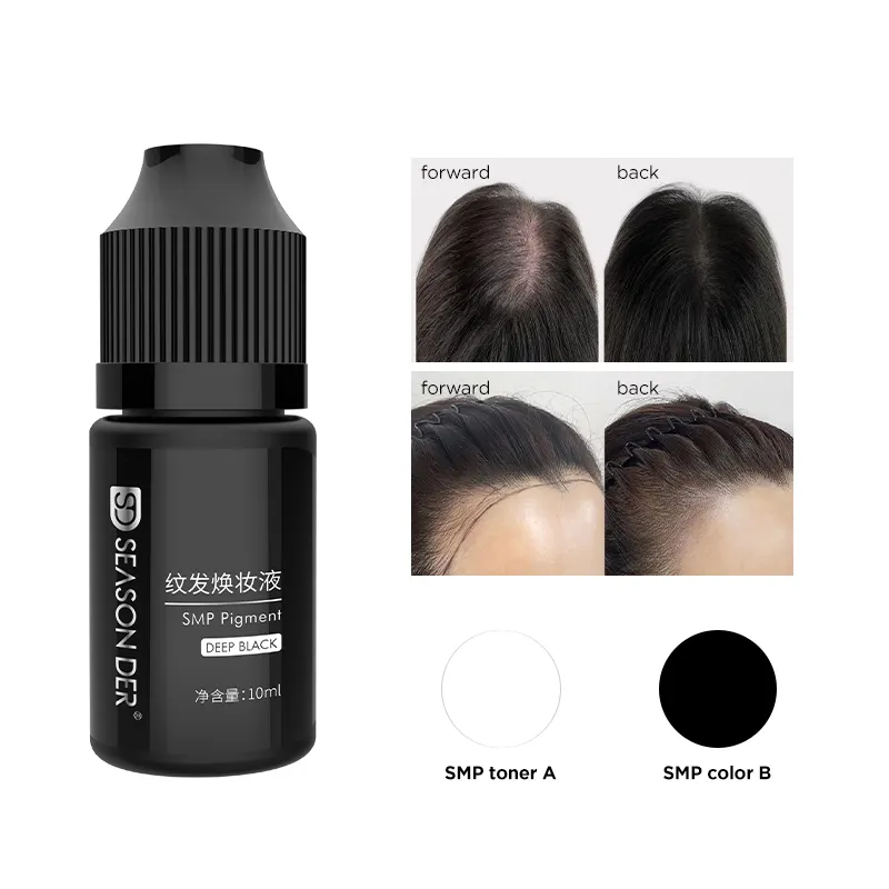 シーズン Der 10 ミリリットル最も深い黒マイクロ色素沈着インク高品質液体ヘアタトゥー顔料変色なし SMP インク