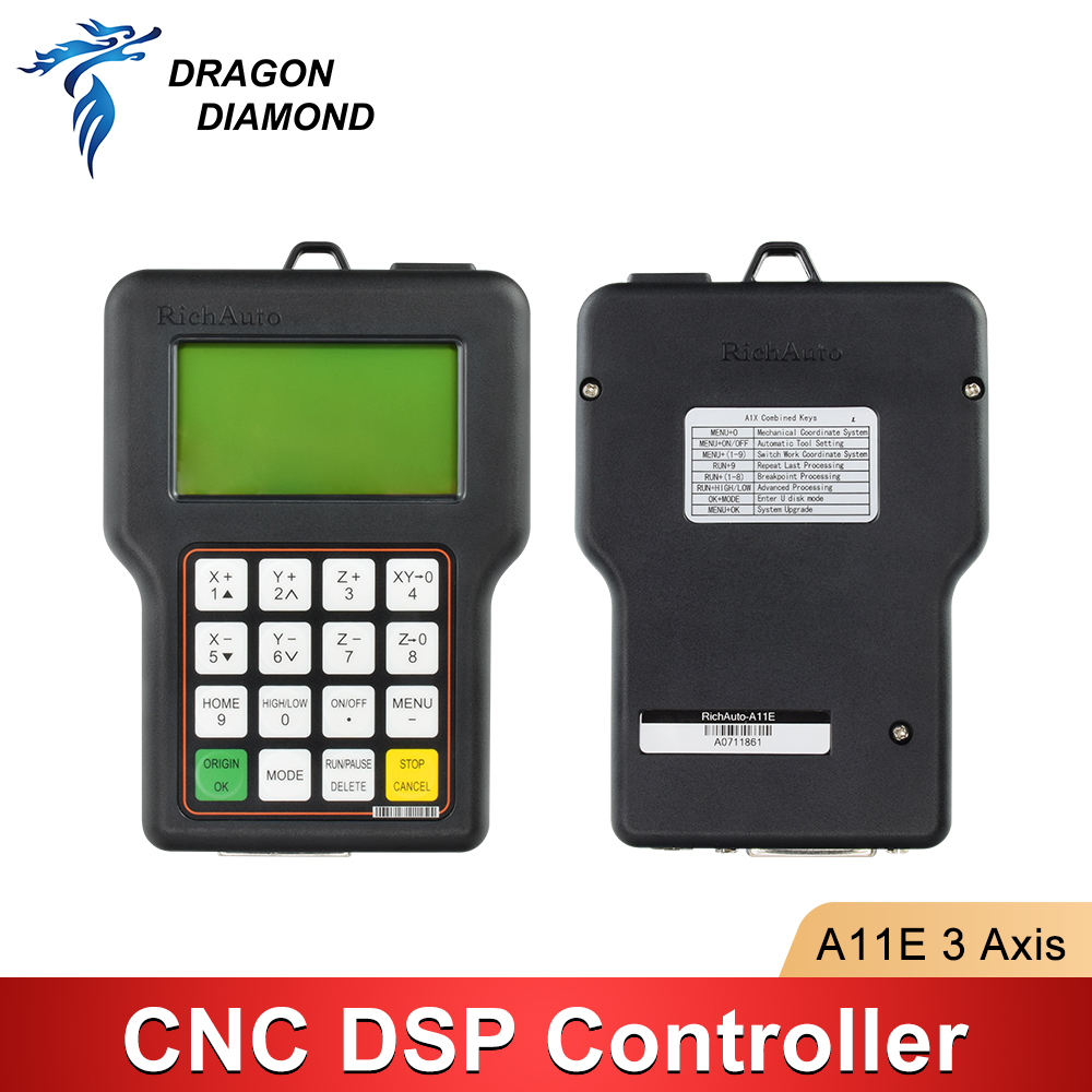 オリジナル RichAuto DSP A11E A11C A11S 3 軸モーション USB コントローラリモート CNC ルーターハンドル制御システム