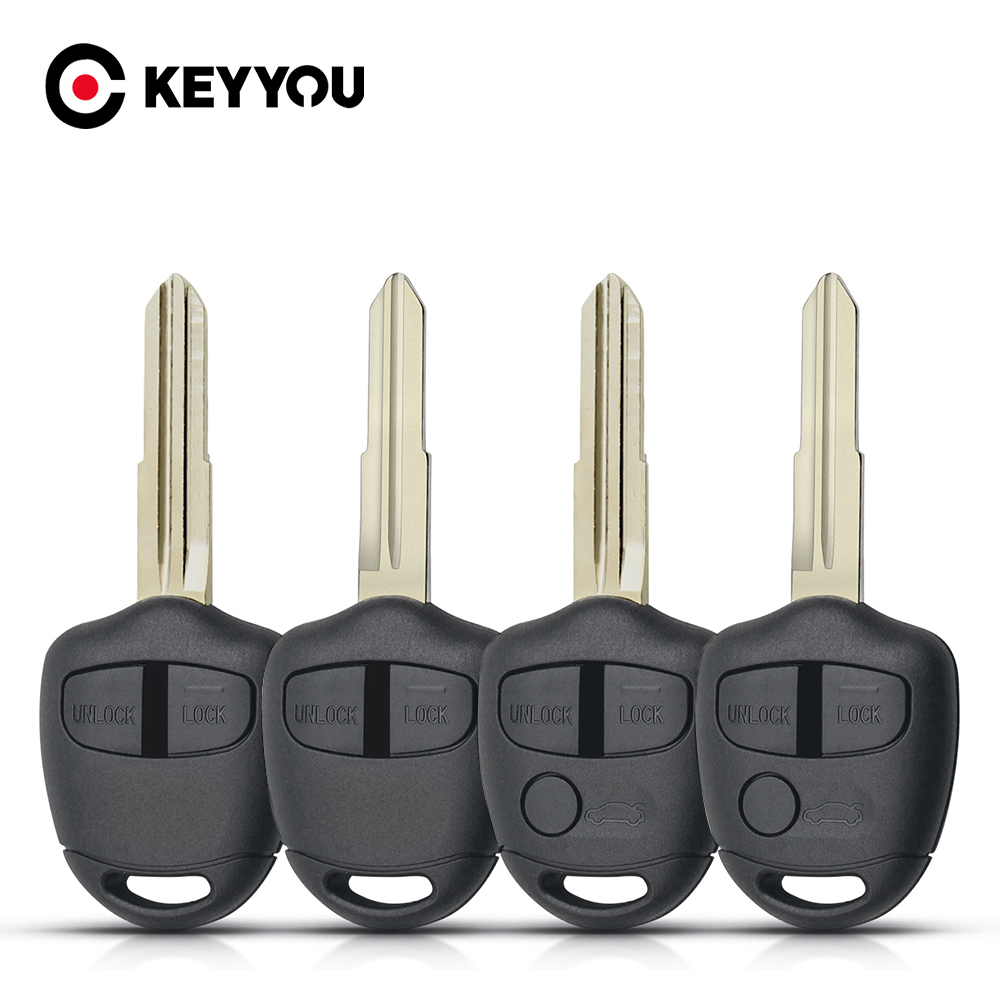 KEYYOU 10 個 2/3 ボタンリモートキーフォブ三菱 L200 将軍パジェロモンテロエクリプスクロスミラージュ G4 アウトランダー PHEV RVR
